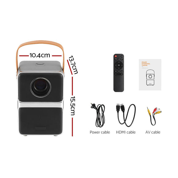 Devanti Portable Mini Video Projector 4K Wifi Home Theater HDMI Support 1080P - RnR Galore