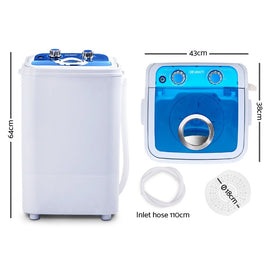 Devanti Portable Washing Machine 4.6KG Blue - RnR Galore