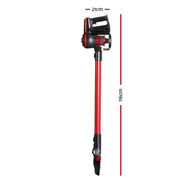 Devanti Stick Vacuum Cleaner Brushless Cordless 250W Red - RnR Galore