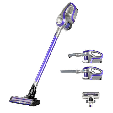 Devanti Stick Vacuum Cleaner Roller Brush Cordless 150W Purple - RnR Galore