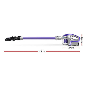 Devanti Stick Vacuum Cleaner Roller Brush Cordless 150W Purple - RnR Galore
