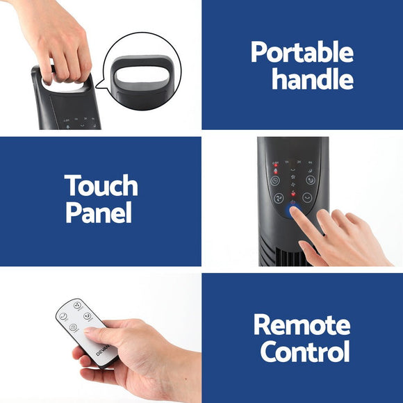 Devanti Tower Fan Oscillating 3 Speeds with Remote 91cm - RnR Galore