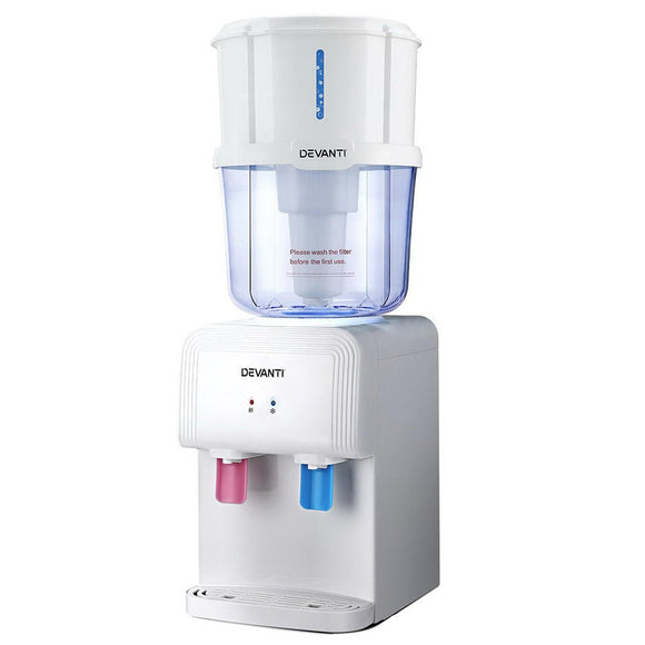 Devanti Water Cooler Dispenser Bench Top White - RnR Galore