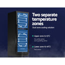 Devanti Wine Fridge Cooler Dual Zone 154 Bottles - RnR Galore