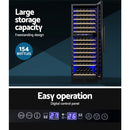 Devanti Wine Fridge Cooler Dual Zone 154 Bottles - RnR Galore
