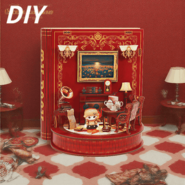 DIY Book Nook Kit Book Theater 3D Wooden Puzzle Miniature Dollhouse Bookshelf Insert with LED Light, 222 Pieces Bookend Decor for Adults Teens, Creative Gift for Book Lovers - RnR Galore