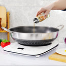 Double Ear 304 Stainless Steel 40cm Non - Stick Stir Fry Cooking Kitchen Wok Pan with Lid Honeycomb Double Sided - RnR Galore