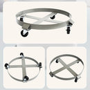 Drum Dolly 450kg 55 Gallon w Swivel Casters Heavy Duty Steel Frame Non Tipping - RnR Galore
