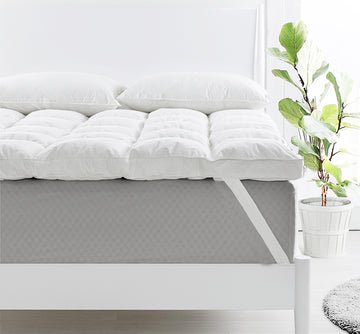 duck feather down mattress topper 1800gsm queen - RnR Galore