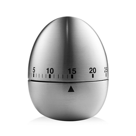 Egg Shape Stainless Steel Kitchen Timer Mechanical Cooking Timer - Wind - Up 60 Minute Countdown Timer - Loud Ring 72dB Baking Tool with Non - Slip Base - Battery - Free Analog Timer for Home Office - RnR Galore