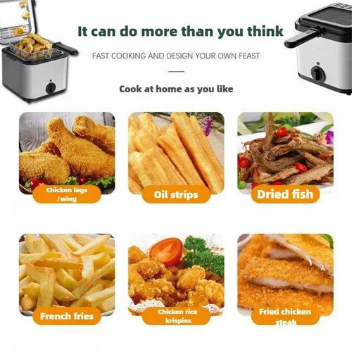 Electric Deep Fryer 2.5L French Frie Machine Oil Hot Pot Fried Chicken Grill - RnR Galore