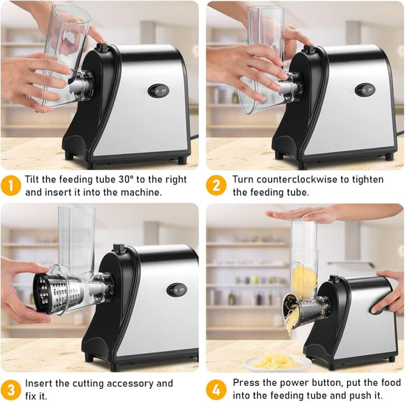 Electric Grater Vegetable Food Rotary Drum Grater Chopper Slicer - RnR Galore