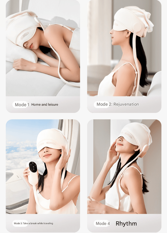 Electric Head Massage Hat with Inflatable Airbags - 6 - Zone Scalp Therapy for Relaxation and Sleep Aid - RnR Galore