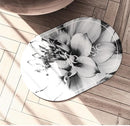Elegant Floral Print Absorbent Floor Mat - Quick Dry, Non - Slip, Easy Clean Bathroom & Entryway Rug(Water lilies on white background) - RnR Galore