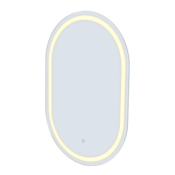 Embellir 2 LED Wall Mirror With Light 50X75CM Bathroom Decor Oval Mirrors Vanity - RnR Galore