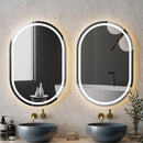 Embellir 2 LED Wall Mirror With Light 50X75CM Bathroom Decor Oval Mirrors Vanity - RnR Galore