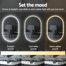 Embellir 2 LED Wall Mirror With Light 50X75CM Bathroom Decor Oval Mirrors Vanity - RnR Galore