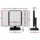 Embellir LED Makeup Mirror Tri - fold Lighted Vanity Mirrors 1X2X3X Magnifications - RnR Galore