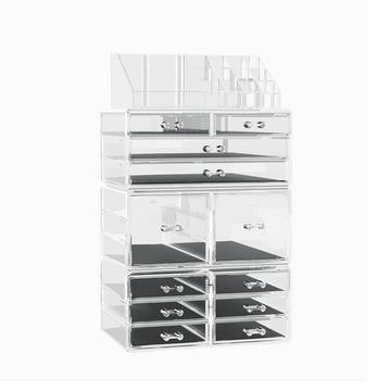 Embellir Makeup Case Acrylic Cosmetic Organizer Storage Box Jewellery Holder - RnR Galore