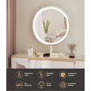 Embellir Makeup Mirror 40x40cm Hollywood Vanity with LED Light Tabletop Round - RnR Galore