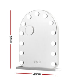 Embellir Makeup Mirror 40x50cm Dressing Vanity LED Bulb Light with 5x Magnification White Arch - RnR Galore