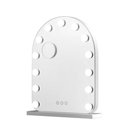 Embellir Makeup Mirror 40x50cm Dressing Vanity LED Bulb Light with 5x Magnification White Arch - RnR Galore