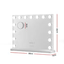 Embellir Makeup Mirror 58x45cm Hollywood Vanity with LED Light Tabletop White - RnR Galore