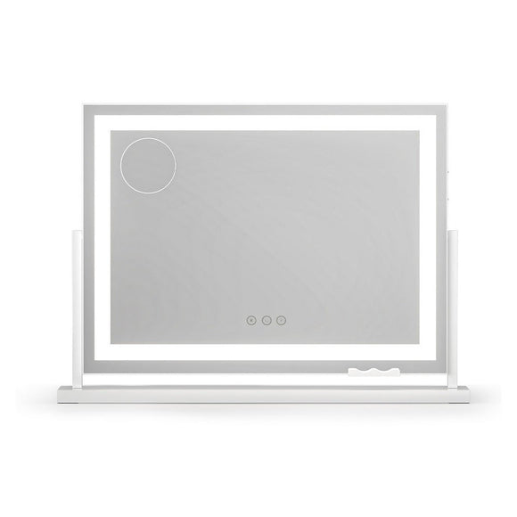 Embellir Makeup Mirror 58x46cm 360～ Rotatable Vanity Mirror with Lights Bright Light Strip Adjustable - RnR Galore