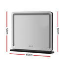 Embellir Makeup Mirror 60x50cm Hollywood Vanity with LED Light Tabletop Black - RnR Galore