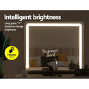 Embellir Makeup Mirror 60x50cm Hollywood Vanity with LED Light Tabletop Black - RnR Galore