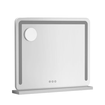 Embellir Makeup Mirror 60x50cm Hollywood Vanity with LED Light Tabletop White - RnR Galore