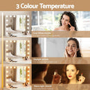 Embellir Makeup Mirror 60x52cm Hollywood Vanity with LED Light Tabletop White - RnR Galore