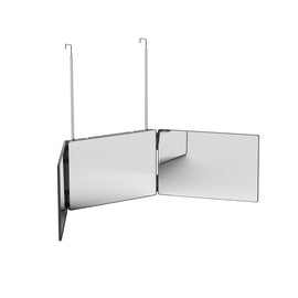Embellir Trifold Mirror Makeup Portable with Height Adjustable 3 Way Telescoping Hook Hair Cutting Styling - RnR Galore