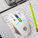 Ergonomic Dual - Mode Wireless Gaming Mouse - Mute Buttons, Adjustable DPI, Rechargeable, Multi - Assist Keys(white) - RnR Galore