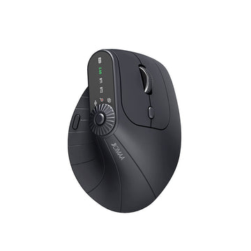 Ergonomic Vertical Mouse - 2.4G/Bluetooth Multi - Mode, LED Display, 57 - Degree Angle, & 400mAh Battery(Black) - RnR Galore