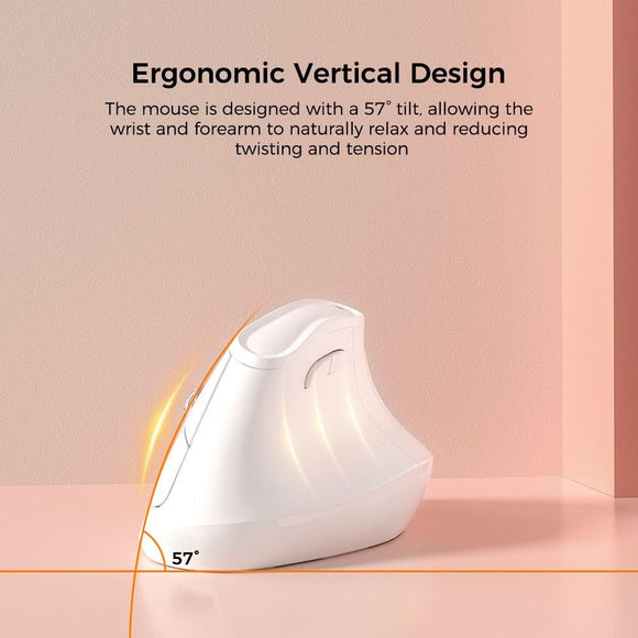 Ergonomic Vertical Mouse - Multi - Device Bluetooth5.0 & 2.4G Wireless, Adjustable DPI, Silent Click(green) - RnR Galore