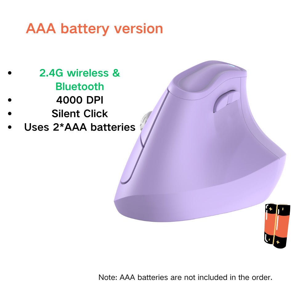 Ergonomic Vertical Mouse - Multi-Device Bluetooth5.0 & 2.4G Wireless ...