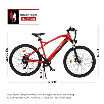 Everfit 26 Inch Electric Bike Mountain Bicycle eBike Built - in Battery 250W - RnR Galore
