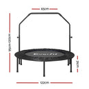 Everfit 48inch Round Fitness Trampoline Rebounder Adjustable Handrail Blue - RnR Galore