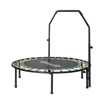 Everfit 48inch Round Fitness Trampoline Rebounder Adjustable Handrail Green - RnR Galore