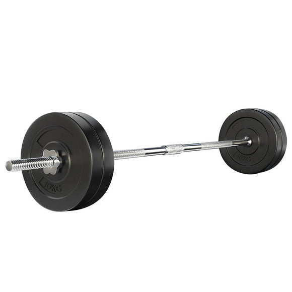 Everfit 48kg Barbell Set Weight Plates Bar Lifting Bench 168cm - RnR Galore