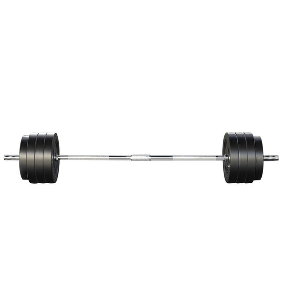 Everfit 78kg Barbell Set Weight Plates Bar Lifting Bench 168cm - RnR Galore