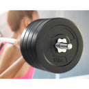 Everfit 88kg Barbell Set Weight Plates Bar Lifting Bench 168cm - RnR Galore