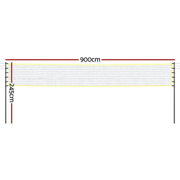 Everfit 9M Portable Volleyball Net Set with Ball Boundary Lines Badminton Tennis - RnR Galore