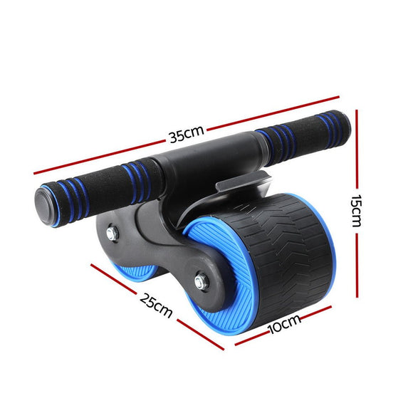 Everfit Ab Roller Automatic Rebound Abdominal Wheel Home Gym Workout Blue - RnR Galore