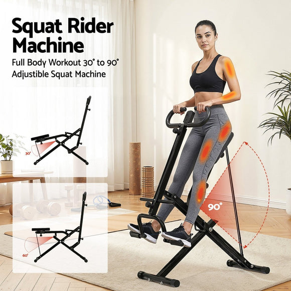 Everfit Foldable Squat Machine Deep Squat Rowing Machine 5 Adjustable Seat Home Gym - RnR Galore