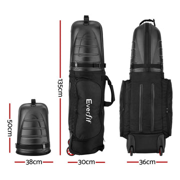 Everfit Golf Travel Bags for Airlines with Wheels Golf Clubs Hard Case Foldable - RnR Galore