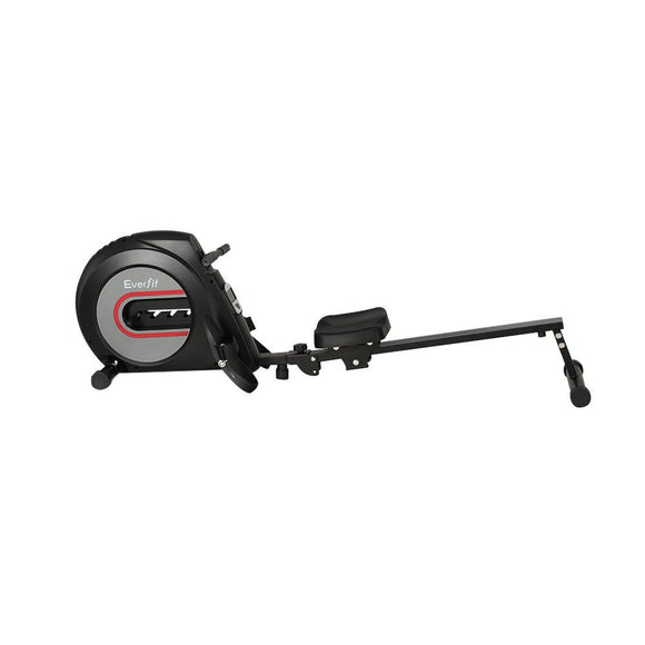 Everfit Rowing Machine Rower Elastic Rope Resistance Fitness Home Cardio Black - RnR Galore
