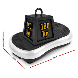 Everfit Vibration Machine Platform Vibrator Resistance Rope Home Fitness White - RnR Galore