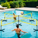 Everfit Water Volleyball Net Set Portable Swimming Pool Nets Game 4 Anchor Bags - RnR Galore